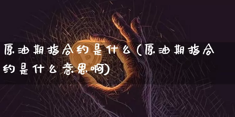 原油期指合约是什么(原油期指合约是什么意思啊)_https://m.zghnxxa.com_黄金直播_第1张