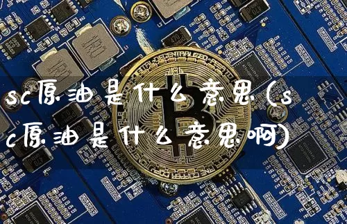 sc原油是什么意思(sc原油是什么意思啊)_https://m.zghnxxa.com_期货资讯_第1张