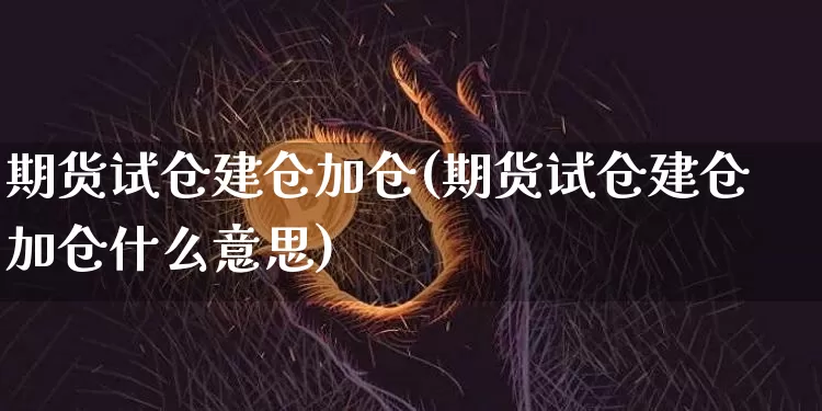 期货试仓建仓加仓(期货试仓建仓加仓什么意思)_https://m.zghnxxa.com_原油直播_第1张
