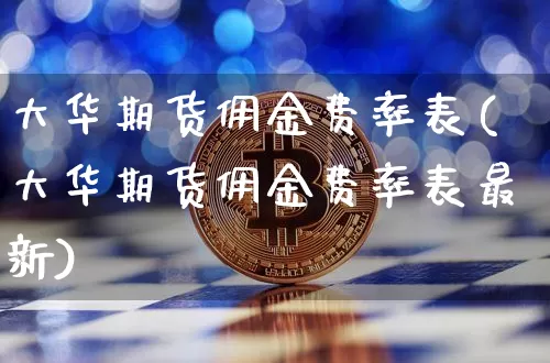 大华期货佣金费率表(大华期货佣金费率表最新)_https://m.zghnxxa.com_天然气期货_第1张