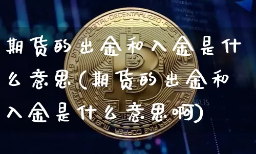 期货的出金和入金是什么意思(期货的出金和入金是什么意思啊)_https://m.zghnxxa.com_期货资讯_第1张