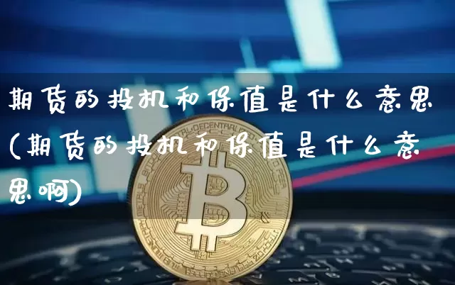 期货的投机和保值是什么意思(期货的投机和保值是什么意思啊)_https://m.zghnxxa.com_纳指期货_第1张