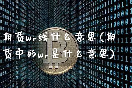 期货wr线什么意思(期货中的wr是什么意思)_https://m.zghnxxa.com_纳指期货_第1张