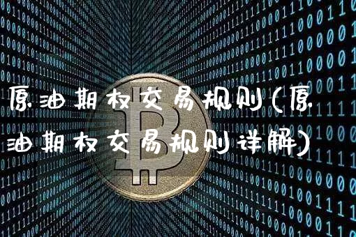 原油期权交易规则(原油期权交易规则详解)_https://m.zghnxxa.com_纳指期货_第1张