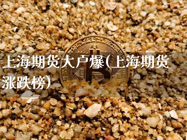 上海期货大户爆(上海期货涨跌榜)_https://m.zghnxxa.com_天然气期货_第1张