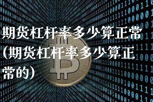 期货杠杆率多少算正常(期货杠杆率多少算正常的)_https://m.zghnxxa.com_纳指期货_第1张