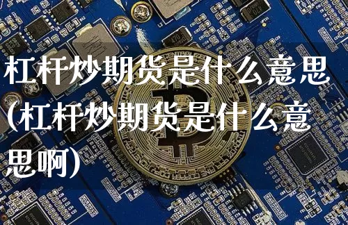杠杆炒期货是什么意思(杠杆炒期货是什么意思啊)_https://m.zghnxxa.com_股指期货_第1张