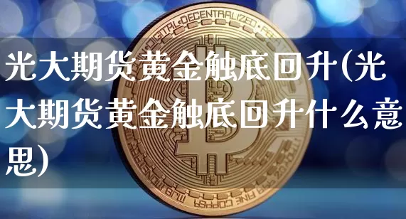 光大期货黄金触底回升(光大期货黄金触底回升什么意思)_https://m.zghnxxa.com_天然气期货_第1张